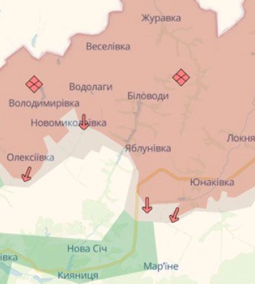 DeepState: Росіяни просунулися на Сумщині та Донеччині