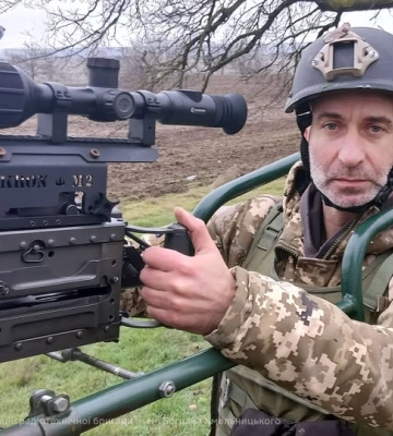 У ніч на 23 грудня на Одещині воїн кулеметним вогнем знищив російський «шахед»