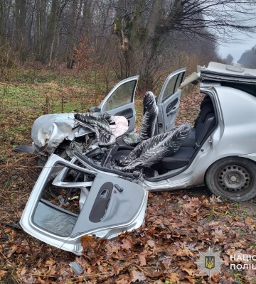 На Львівщині внаслідок потрійної ДТП на трасі потрапили до лікарні двоє водїв легковиків. ФОТО