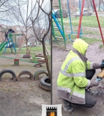 У Луцьку з дворів забирають автомобільні шини 