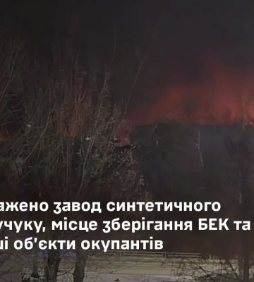 Ночная атака ВСУ: поражён завод ракетного топлива в РФ и склады оккупантов на ВОТ