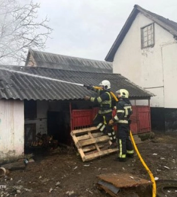 Пожежа у Чорнотисові: рятувальники за 20 хвилин ліквідували загоряння надвірної споруди