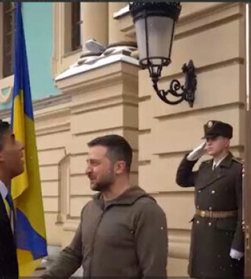 Прем’єр Британії Сунак прибув у Київ і зустрічається із Зеленським. ВIДЕО