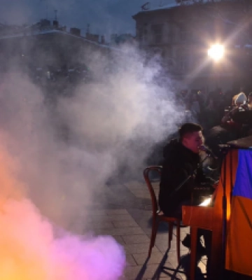 У Львові до річниці подій на Майдані Незалежності провели пам’ятну мистецьку акцію (ФОТО)