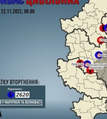 За минувшие сутки российские военные убили четырех жителей Донецкой области. ИНФОГРАФИКА
