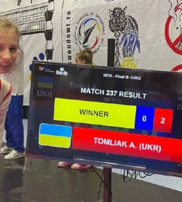 Вінницька спортсменка здобула «золото» чемпіонату Європи з тхеквондо
