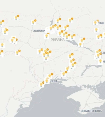 В Днепре появилась интерактивная карта заведений, которые могут работать при выключении света