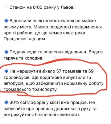 У Львові на маршрути вийшло менше автобусів, ніж обіцяв Садовий