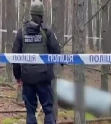 Уламки ще однієї збитої вчора ракети виявили поліцейські у лісі на Київщині. ВІДЕО+ФОТОрепортаж