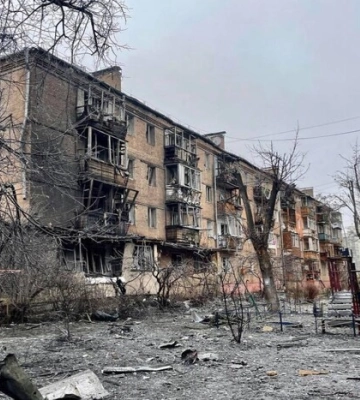 Наслідки обстрілу Вишгорода на Київщині 23 листопада. ФОТОрепортаж