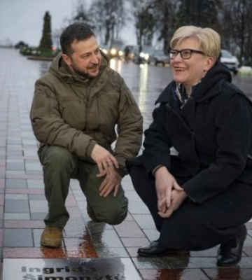 На Алеї сміливості у Києві було відкрито табличку з ім&#039;ям прем&#039;єр-міністра Литви Інгріди Шимоніте