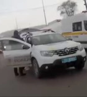 Патрульная полиция Киева опубликовала видео с места ракетного прилета