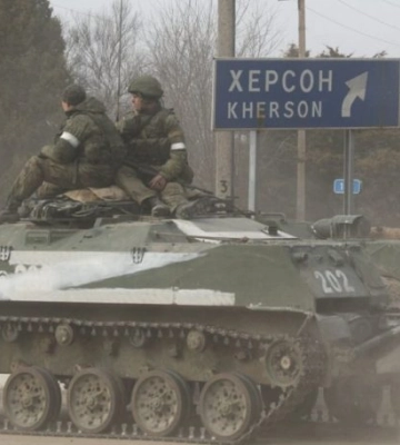 В Олешках на левом берегу Херсонщины стало меньше военных и военной техники россии