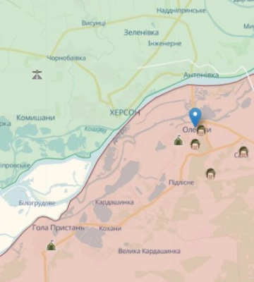 У Олешках на Херсонщині російських військових і техніки стало менше — Генштаб
