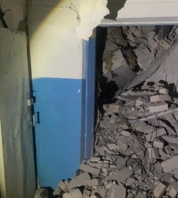 В селе под Запорожьем разрушено админздание, где работали все службы