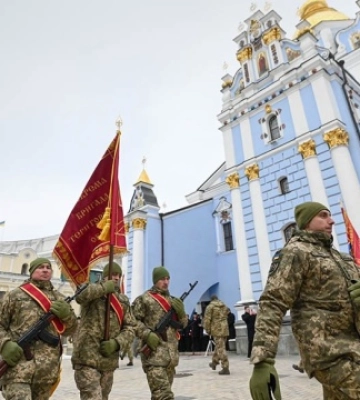 Митрополит Епіфаній благословив прапори Сил тероборони ЗСУ