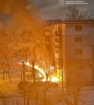 Два пожара зафиксированы в Запорожье в результате атаки вражеских дронов - ОВА
