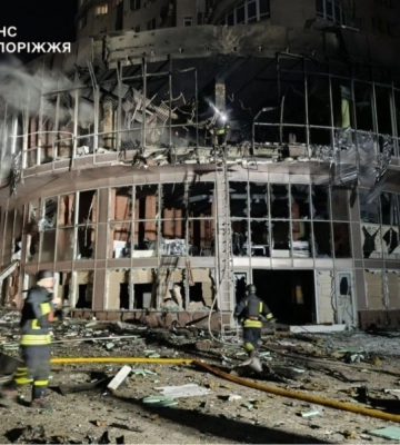 Запорожье подверглось одной из самых массированных атак дронов