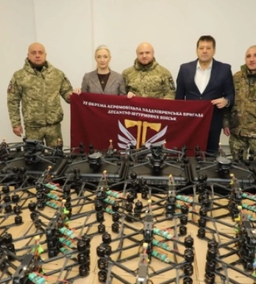 Вінниччина передала аеромобільній бригаді понад 180 дронів