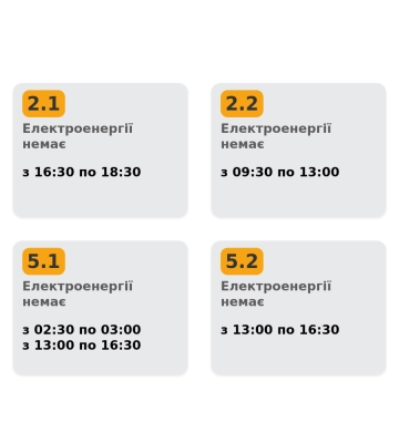Графік електропостачання на Львівщині 7 січня. Позитивні зміни