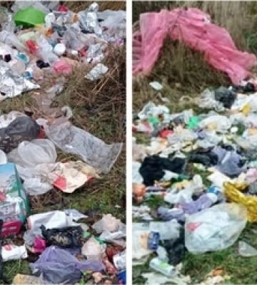 У селі на Волині викинули гору сміття просто неба 