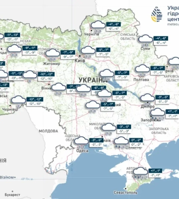 Погода на 9 января в Украине: зима напоминает о себе — снегопады, дожди и резкое похолодание