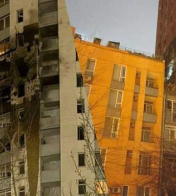 Черные провалы в домах: появились жуткие фото первых последствий удара по Киеву