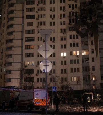 ЖК "Комфорт Таун" снова пострадал от российского обстрела Киева