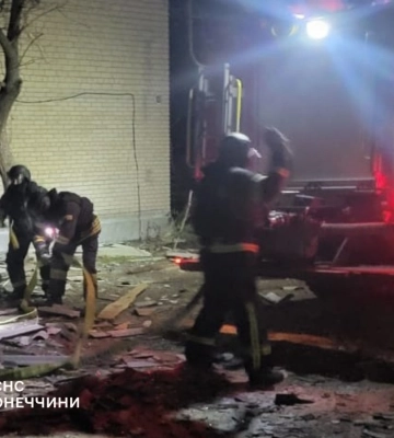 У Слов'янську через удар БПЛА спалахнула пожежа