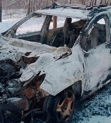 Російський дрон влучив в авто поліціянтів під час евакуації на Харківщині