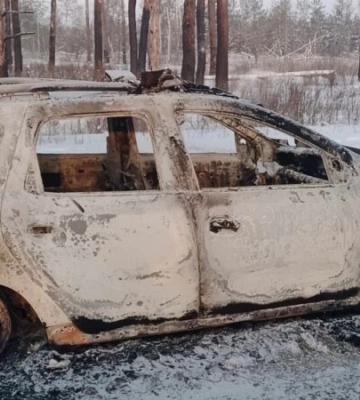 Російський дрон влучив в авто поліціянтів під час евакуації на Харківщині