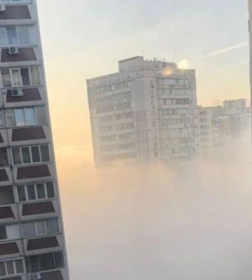 Над Киевом фиксируют смог из-за пожаров в результате обстрелов