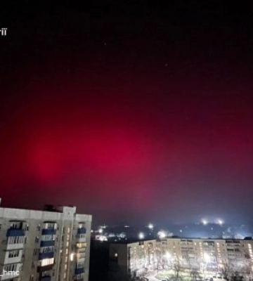 Мешканці Миколаєва та Первомайська спостерігали північне сяйво