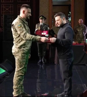 Президент нагородив комбрига з Львівщини Олега Гуйта званням Героя України