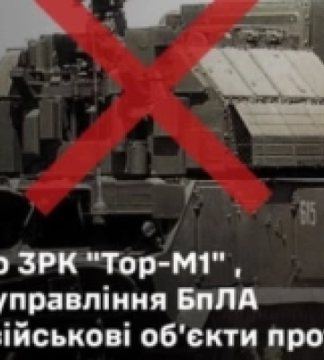 Сили оборони уразили російський ЗРК "Тор-М1" та пункти управління БПЛА ворога