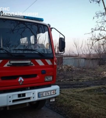 1 березня та в ніч проти 2 на території Миколаївщини зареєстровано шість пожеж