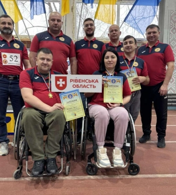 Параатлети з Рівненщини здобули нагороди на чемпіонаті України з штовхання ядра