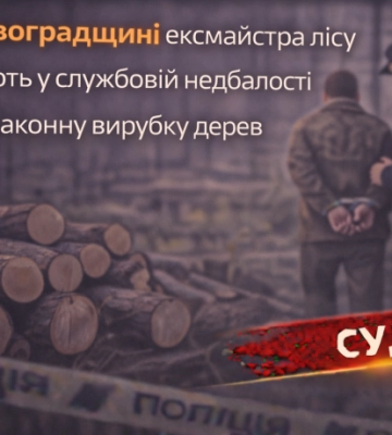 На Кіровоградщині ексмайстра лісу підозрюють у службовій недбалості через незаконну вирубку дерев