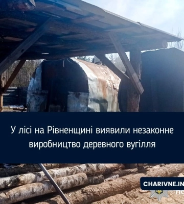 У селі на Рівненщині чоловік підпільно виготовляв деревне вугілля