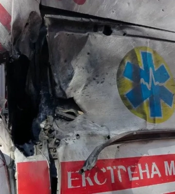 Ворог обстріляв автомобіль швидкої допомоги в Миколаївській області