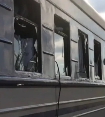 российский беспилотник попал в поезд «Киев-Сумы»: фото