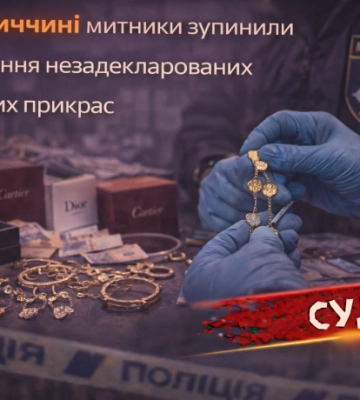 На кордоні з Молдовою вінницькі митники виявили незадекларовані брендові сережки