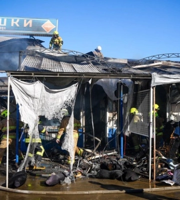 Під Одесою горів ринок Сьомий кілометр