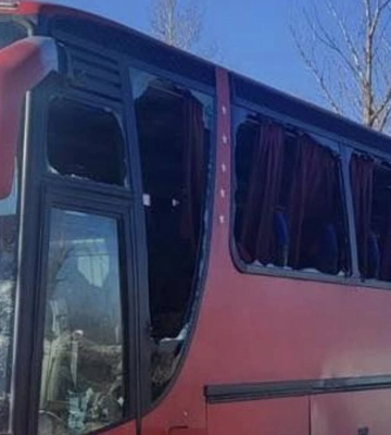 Російські війська вдарили по рейсовому автобусу «Харків – Великий Бурлук»