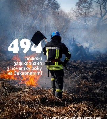 Кількість пожеж у природних екосистемах зростає — рятувальники Закарпаття посилюють профілактичну роботу