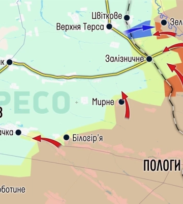 Карта бойових дій 7-14 березня: головний акцент боїв перемістився на Гуляйпільський фронт
