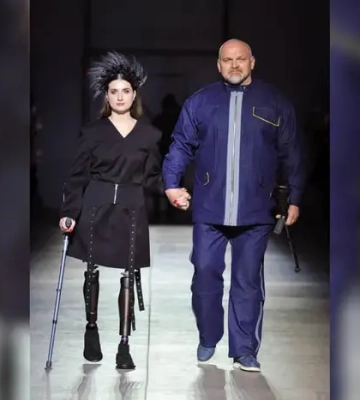 Ветеранка Крістіна Саніна та Василь Вірастюк вразили глядачів на Ukrainian Fashion Week