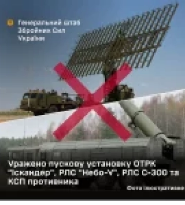 ЗСУ уразили в Криму на Донеччині ворожу пускову установку «Іскандер», РЛС «Небо-У» та С-300