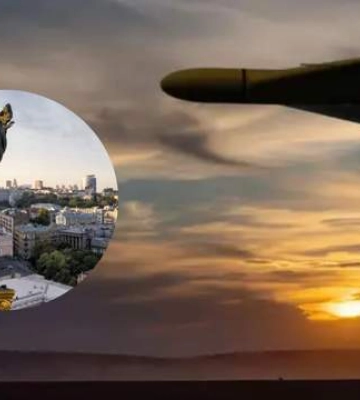 Уламки БпЛА впали прямо під Монумент Незалежності: в мережі показали відео