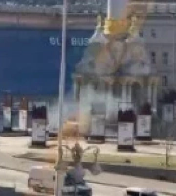 Уламки шахеда впали біля Монумента Незалежності на Майдані